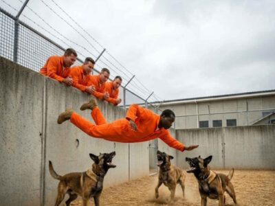““D*e Now, Punk” Prison Bullies Threw a New Inmate into a Starving K9 Pen, Unaware He Was the Handler “